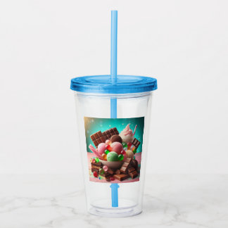 Decorated Acrylic Cup