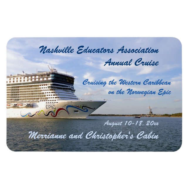 Decorated Bow Custom Stateroom Door Marker Magnet (Horizontal)