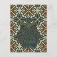 Decorated Burrowing Owl Golden Brown Tones
