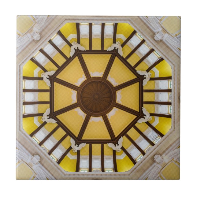 Decorated ceiling at the Tokyo Station Tile (Front)