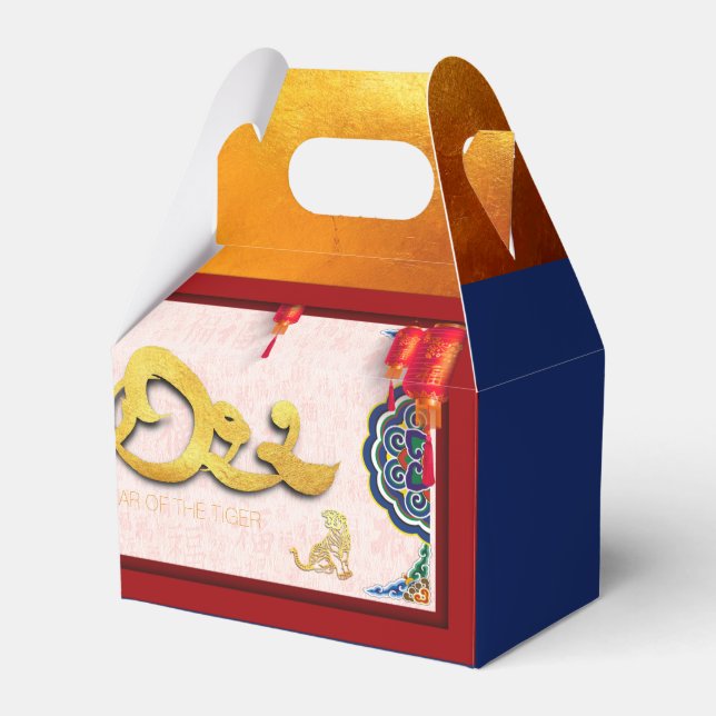 Decorated Chinese Tiger New Year 2022 GFB Favour Box (Front Side)