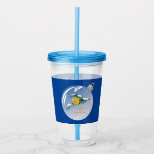 Decorated Christmas branch in bauble Acrylic Tumbler