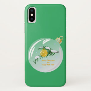 Decorated Christmas branch in bauble Case-Mate iPhone Case