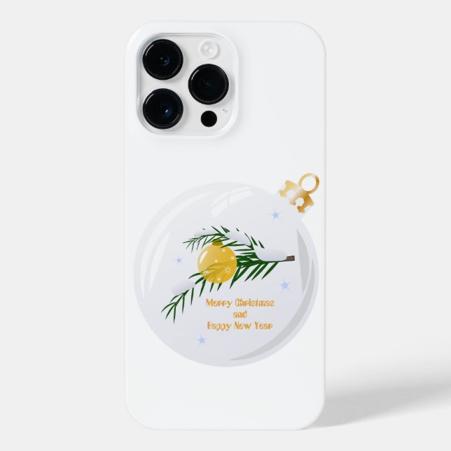 Decorated Christmas branch in bauble  iPhone Case (Back)
