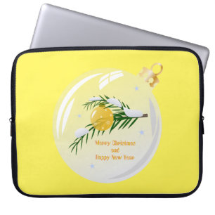 Decorated Christmas branch in bauble Laptop Sleeve
