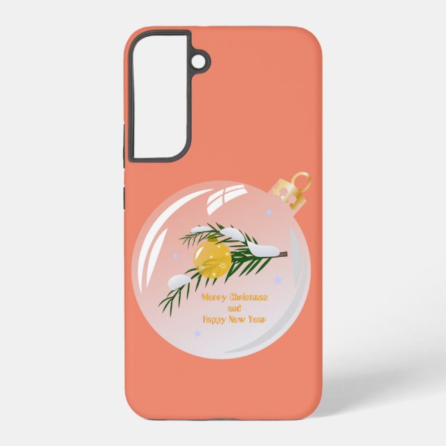 Decorated Christmas branch in bauble  Samsung Galaxy S22+ Case (Back)