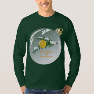 Decorated Christmas branch in bauble  T-Shirt