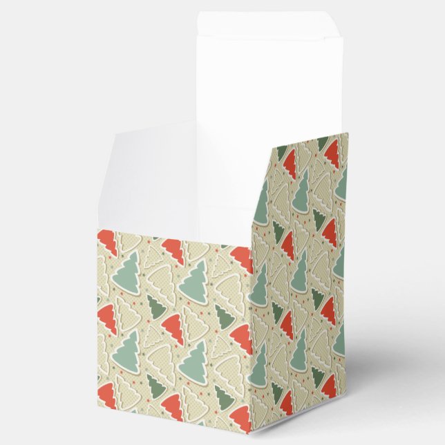 Decorated Christmas Gift Box, Holiday wrapping Favour Box (Opened)