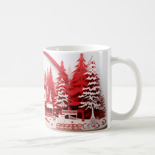 Decorated Christmas Landscape Mug (Right)