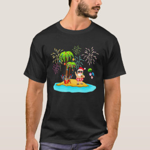 Decorated Christmas Palm Tree Tropical Xmas Coconu T-Shirt