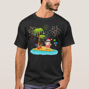 Decorated Christmas Palm Tree Tropical Xmas Coconu T-Shirt