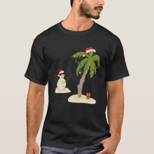 Decorated Christmas Palm Tree Tropical Xmas Coconu T-Shirt