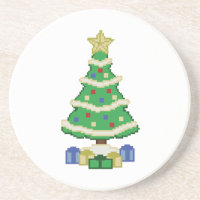 Decorated Christmas Tree 8bit Video Game Style Coa