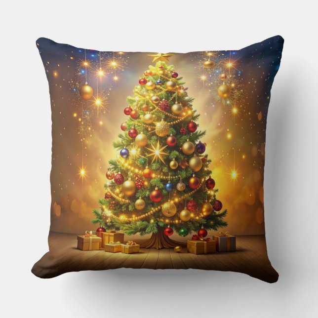 Decorated Christmas Tree Cushion (Front)