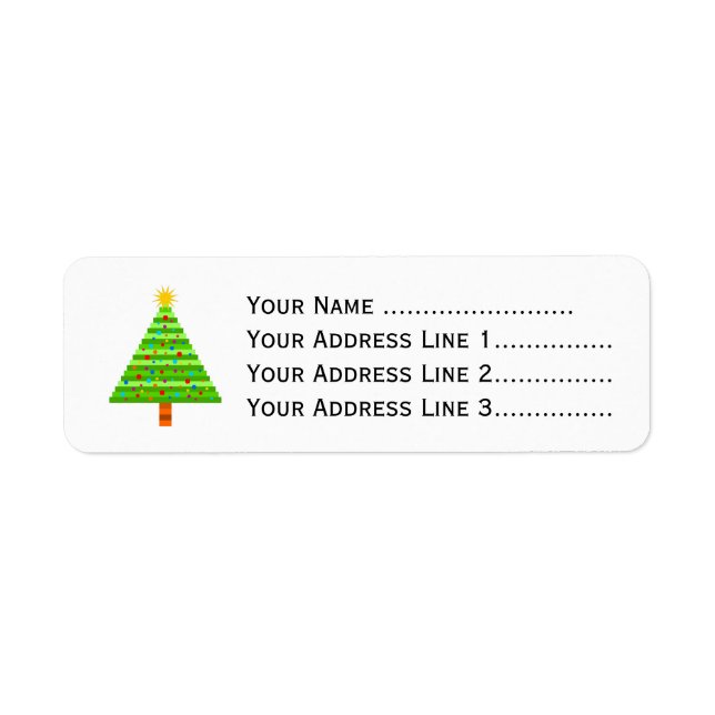 Decorated Christmas Tree + Customisable Address (Front)