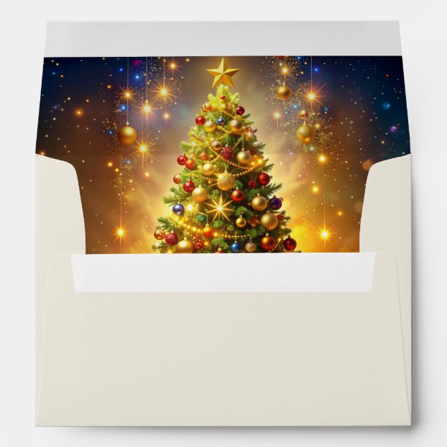 Decorated Christmas Tree Envelope (Back (Bottom))