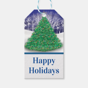 Decorated Christmas Tree Gift Tags