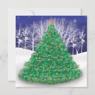 Decorated Christmas Tree Holiday Card