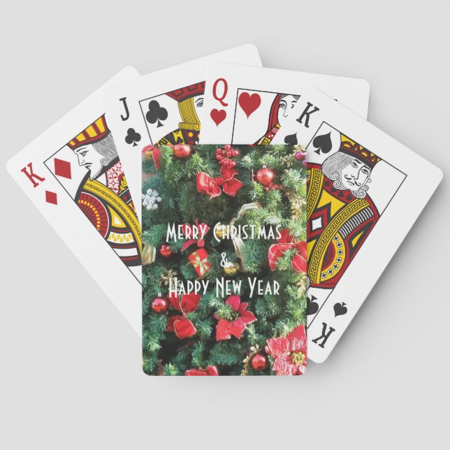 Decorated Christmas Tree Playing Cards (Back)