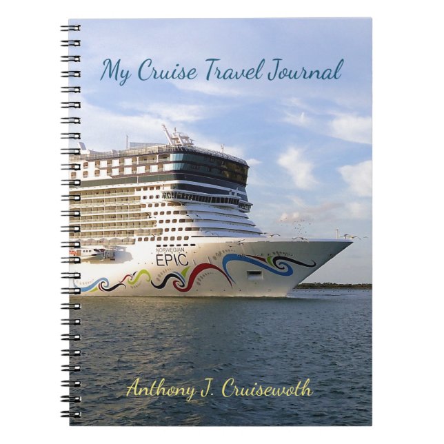 Decorated Cruise Ship Bow Personalised Journal (Front)