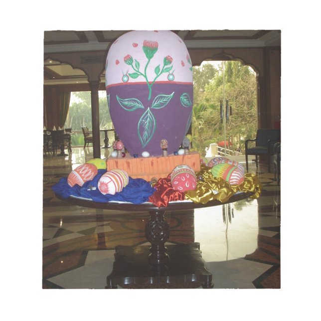 Decorated Easter Egg Art Print Notepad (Front)