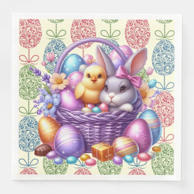Decorated Eggs Napkin (Front)