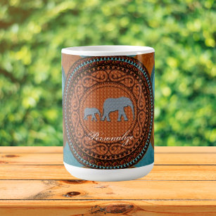 Decorated Elephants Coffee Mug
