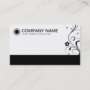 Decorated Footed - Black (Gold) Business Card