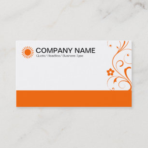 Decorated Footed - Orange Business Card