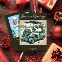 Decorated Golf Cart • Dark Olive Green Photo