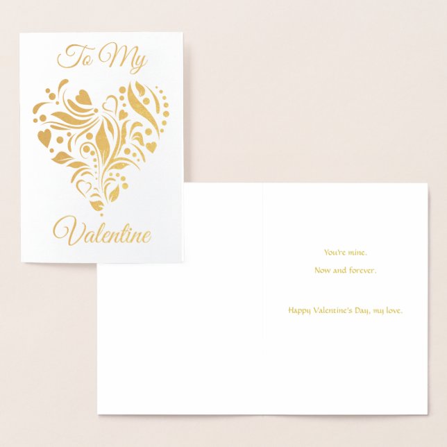 Decorated Heart Valentine Foil Card (Display)