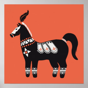 Decorated Horse Poster
