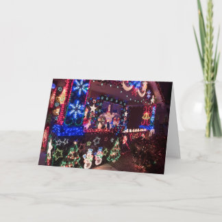 Decorated House Holiday greeting card