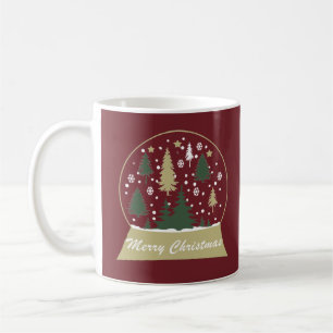 Decorated Modern Christmas Snowglobe Coffee Mug