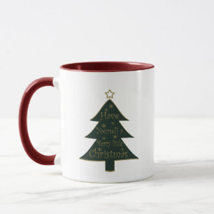 Decorated Modern Farm Fresh Christmas Pine Trees Mug