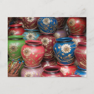 Decorated Pots, Huaraz, Cordillera Blanca Postcard