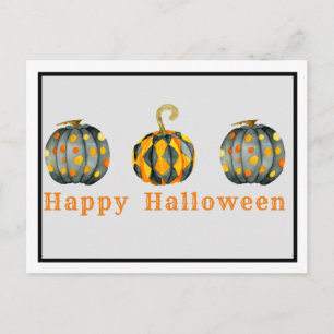 Decorated Pumpkins Halloween Customisable Postcard