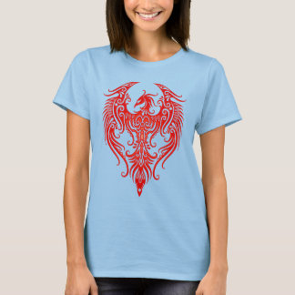 Decorated Red Tribal Phoenix T-Shirt