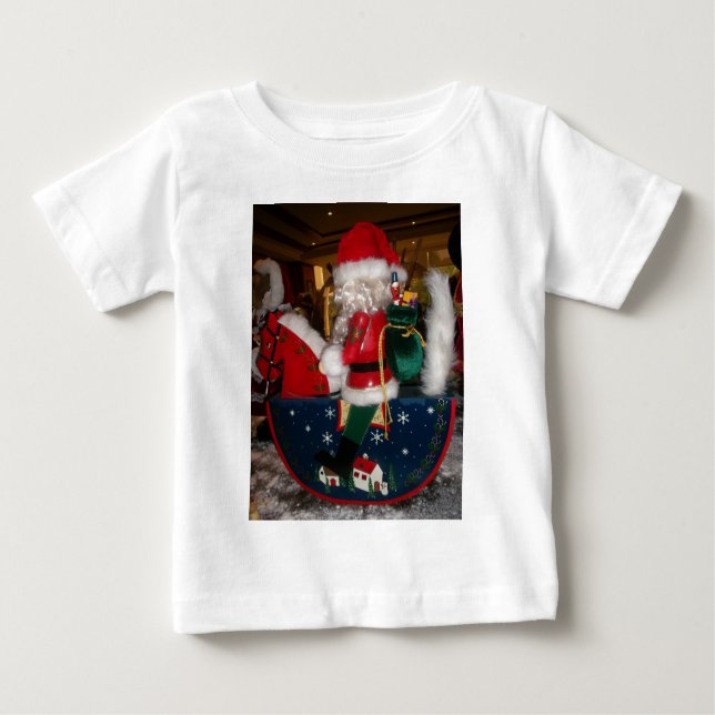 Decorated Santa Claus Christmas Art Print/Design Baby T-Shirt (Front)