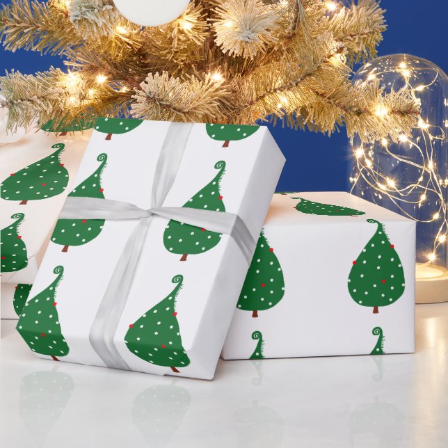 Decorated spruce christmas tree   large christmas  wrapping paper (Holidays)