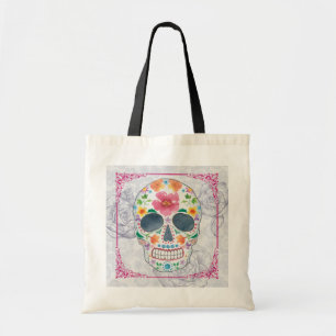 Decorated Sugar Skull Art Tote Bag
