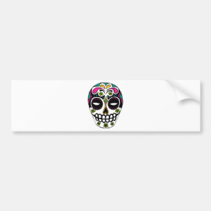 Decorated Sugar Skull Bumper Sticker