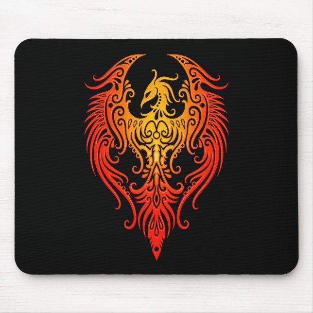 Decorated Tribal Phoenix Mouse Pad (Front)