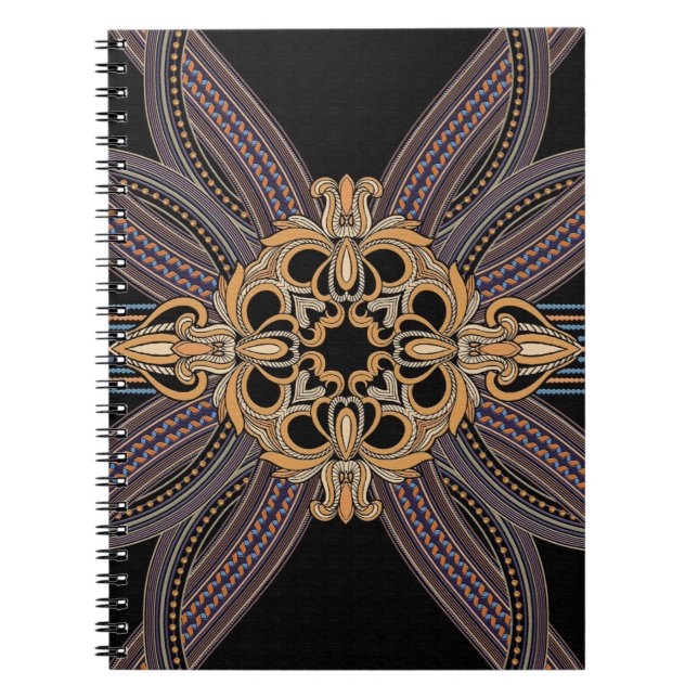 Decorated with elegant and luxurious patterns. Roc Notebook (Front)