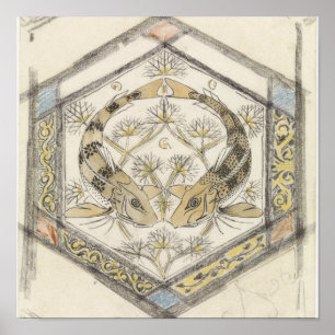 Decoratief ontwerp met by Gerrit Willem Dijsselhof Poster