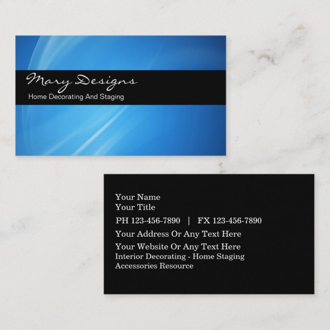 Decorating Business Cards (Front/Back)