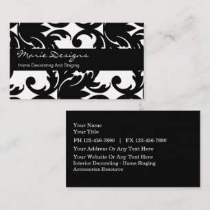Decorating Damask Pattern Chic Business Cards