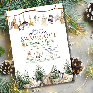 Decoration Swap Out Christmas Party Invitation