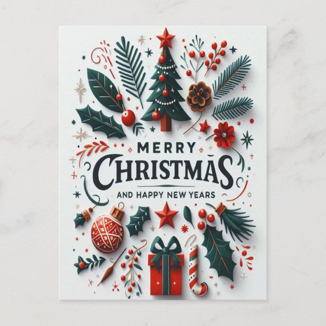 Decorations Like Snowflakes Postcard (Front)