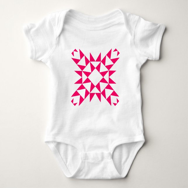 Decorative 01 - Neon Red Baby Bodysuit (Front)